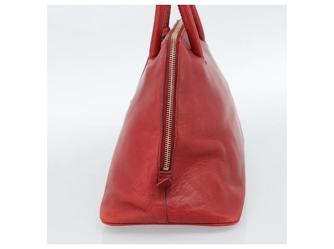 PRADA Hand Bag Leather Red Gold - vista 4