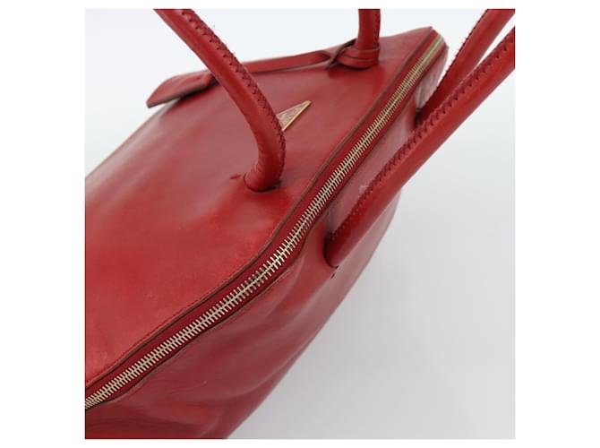 PRADA Hand Bag Leather Red Gold - vista 6