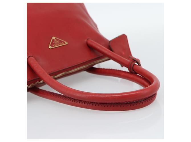 PRADA Hand Bag Leather Red Gold - vista 7