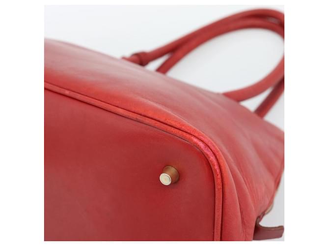 PRADA Hand Bag Leather Red Gold - vista 8