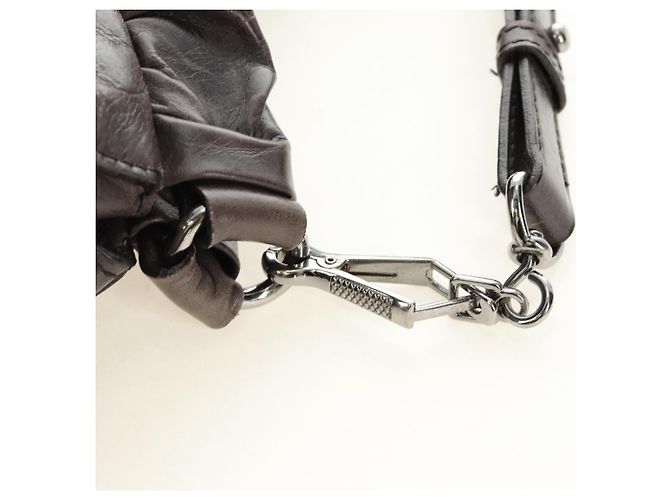 Miu Miu Hand Bag Leather 2way Gray Silver - vista 21