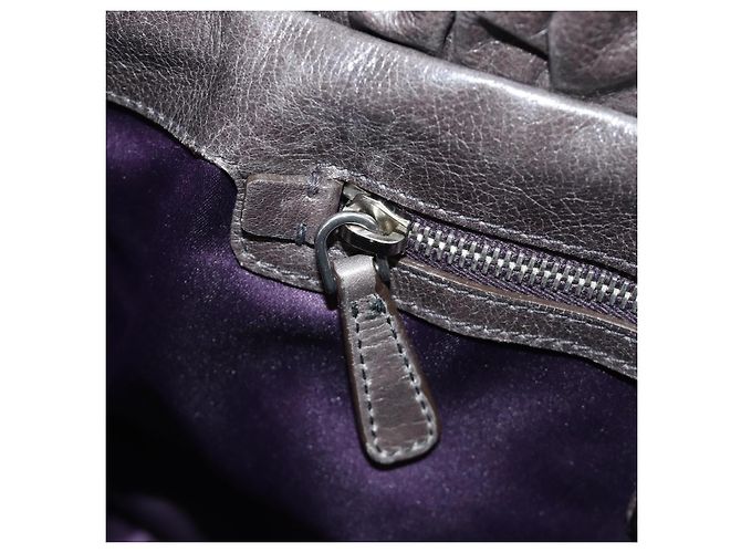 Miu Miu Hand Bag Leather 2way Gray Silver - vista 25