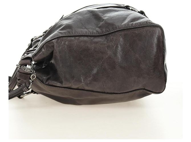 Miu Miu Hand Bag Leather 2way Gray Silver - vista 3