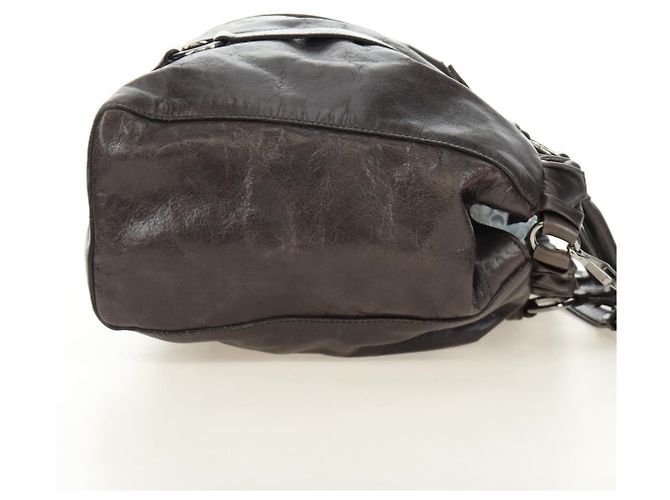 Miu Miu Hand Bag Leather 2way Gray Silver - vista 4