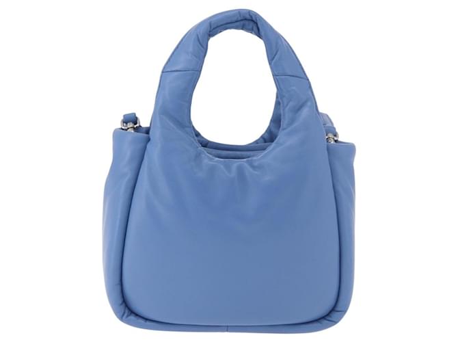 PRADA Hand Bag Leather 2way Light Blue Silver - vista 2