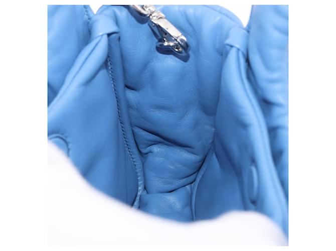 PRADA Hand Bag Leather 2way Light Blue Silver - vista 21