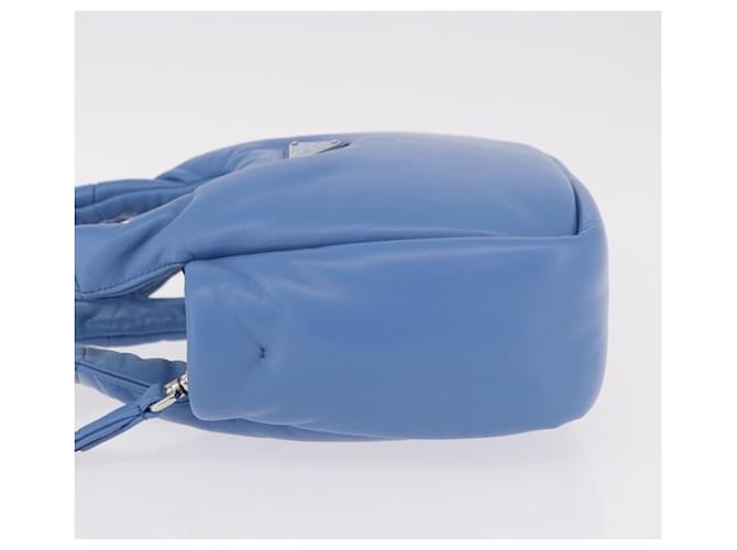 PRADA Hand Bag Leather 2way Light Blue Silver - vista 4