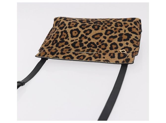 LOEWE Shoulder Bag Harako Leather Brown Gold - vista 6
