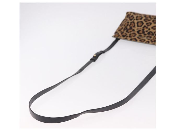 LOEWE Shoulder Bag Harako Leather Brown Gold - vista 7