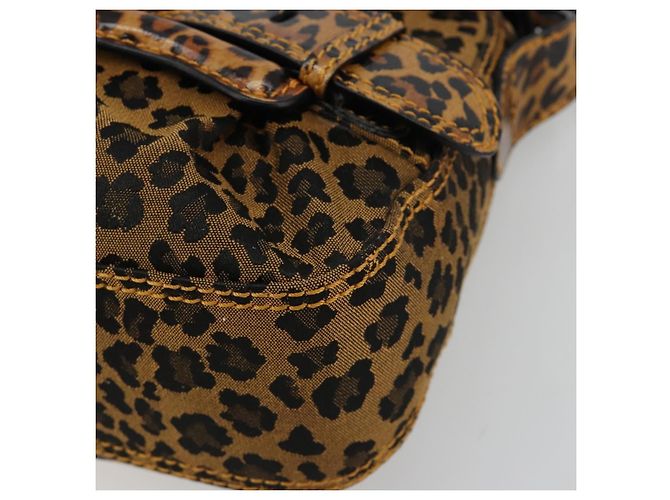 FENDI Shoulder Bag Canvas Brown Gold - vista 14