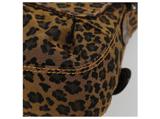 FENDI Shoulder Bag Canvas Brown Gold - vista 16