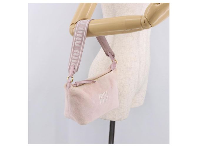 Miu Miu Hand Pouch Pile Pink Gold - vista 20