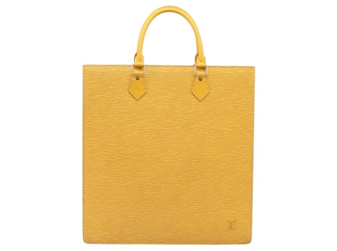 LOUIS VUITTON Epi Sac Plat Hand Bag Yellow M52079 LV - vista 13