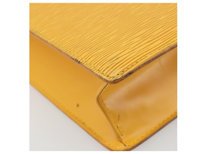 LOUIS VUITTON Epi Sac Plat Hand Bag Yellow M52079 LV - vista 15