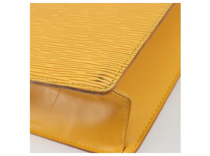 LOUIS VUITTON Epi Sac Plat Hand Bag Yellow M52079 LV - vista 16