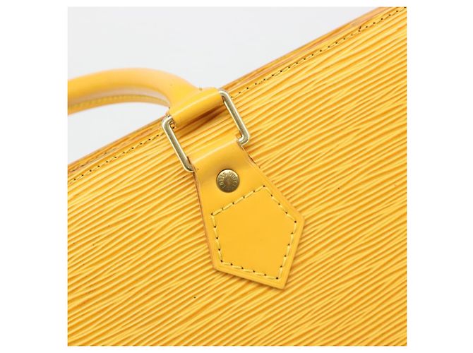 LOUIS VUITTON Epi Sac Plat Hand Bag Yellow M52079 LV - vista 18