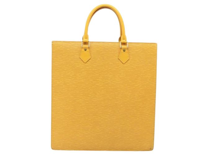 LOUIS VUITTON Epi Sac Plat Hand Bag Yellow M52079 LV - vista 2