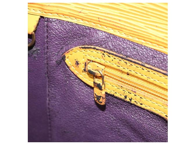 LOUIS VUITTON Epi Sac Plat Hand Bag Yellow M52079 LV - vista 21