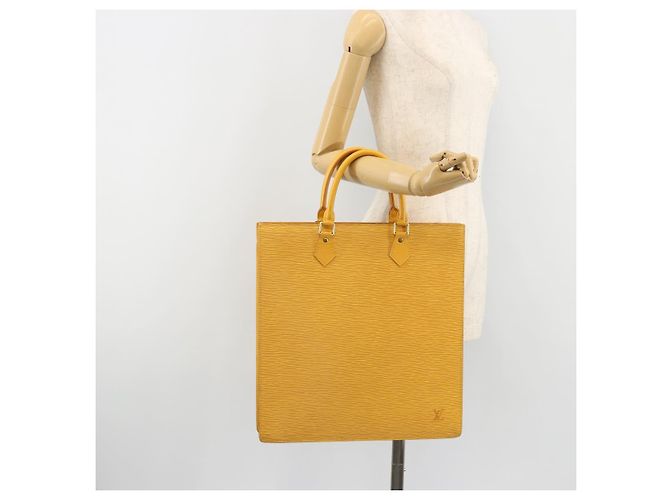 LOUIS VUITTON Epi Sac Plat Hand Bag Yellow M52079 LV - vista 22
