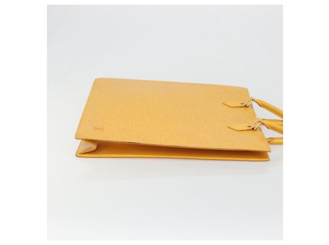 LOUIS VUITTON Epi Sac Plat Hand Bag Yellow M52079 LV - vista 3