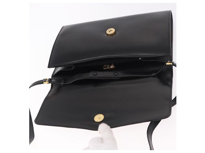GUCCI Shoulder Bag Leather Black Gold - vista 10