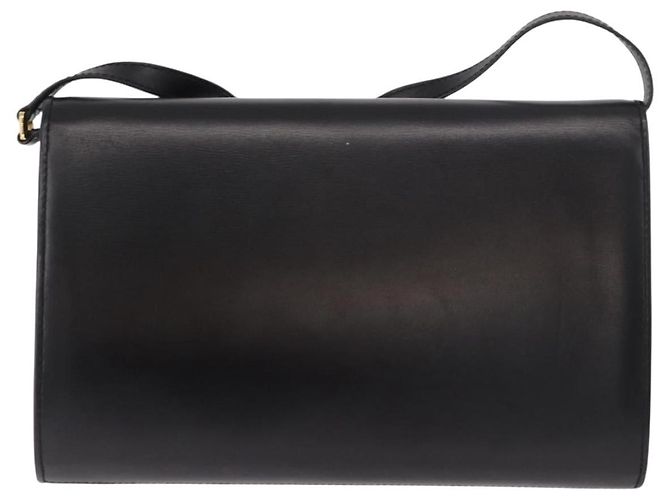 GUCCI Shoulder Bag Leather Black Gold - vista 2