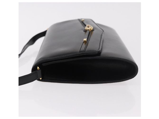 GUCCI Shoulder Bag Leather Black Gold - vista 4