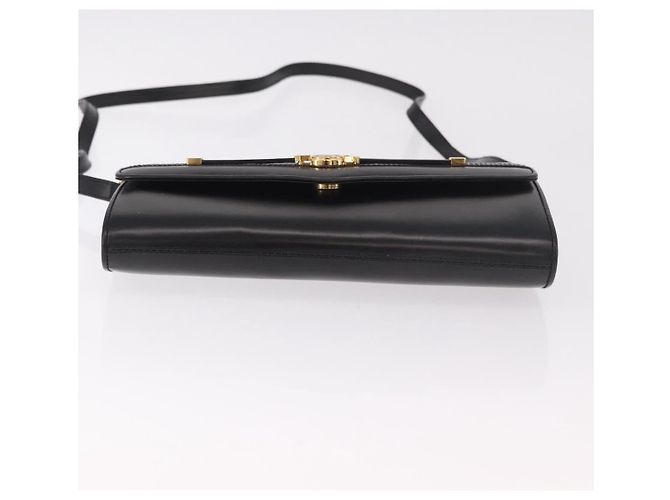 GUCCI Shoulder Bag Leather Black Gold - vista 5