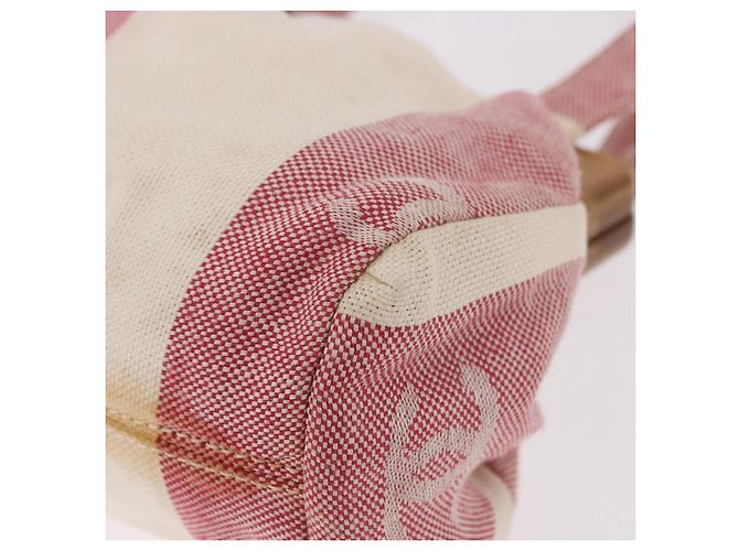 CHANEL Hand Bag Canvas Pink Gold CC - vista 17