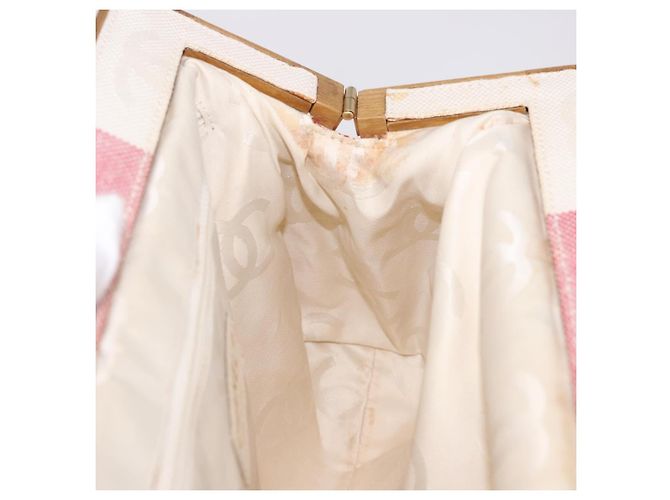 CHANEL Hand Bag Canvas Pink Gold CC - vista 19