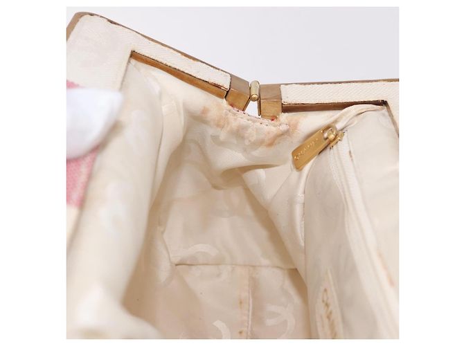 CHANEL Hand Bag Canvas Pink Gold CC - vista 20