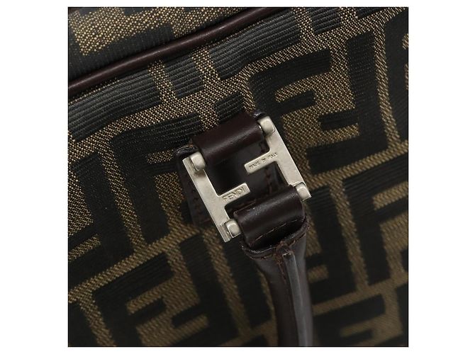 FENDI Zucca Canvas Hand Bag Black Brown - vista 10