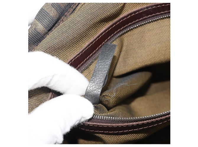 FENDI Zucca Canvas Hand Bag Black Brown - vista 12