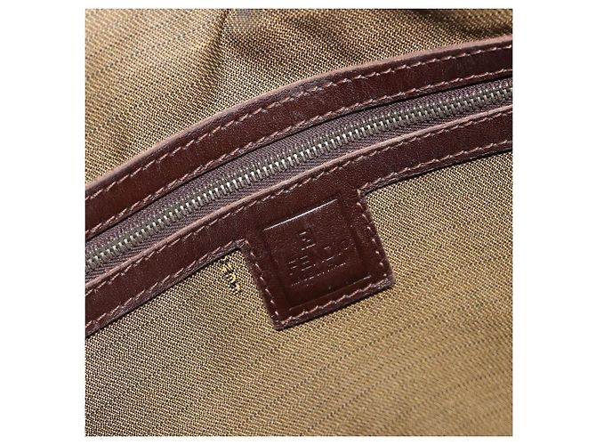 FENDI Zucca Canvas Hand Bag Black Brown - vista 18