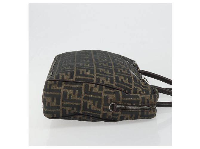FENDI Zucca Canvas Hand Bag Black Brown - vista 3