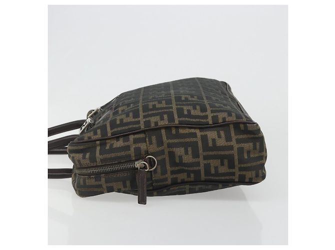 FENDI Zucca Canvas Hand Bag Black Brown - vista 4