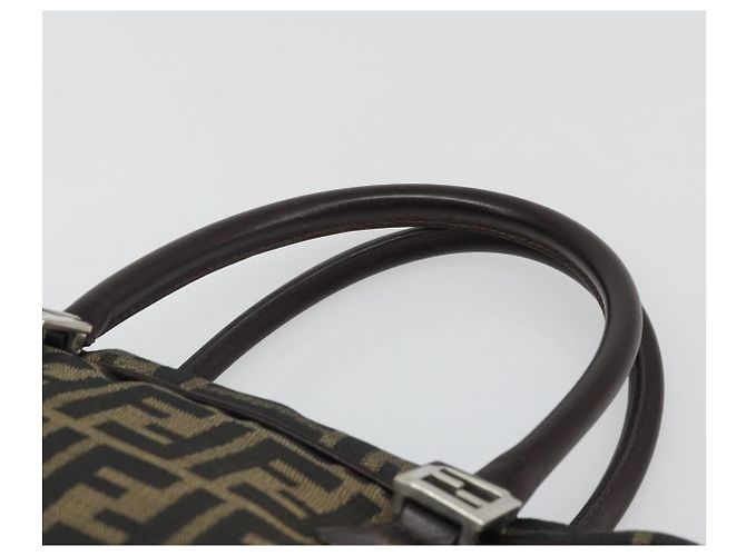 FENDI Zucca Canvas Hand Bag Black Brown - vista 8