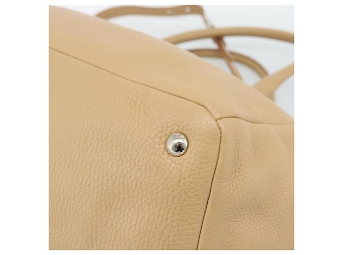 PRADA Hand Bag Vittero Dino Leather 2way Beige Silver - vista 18
