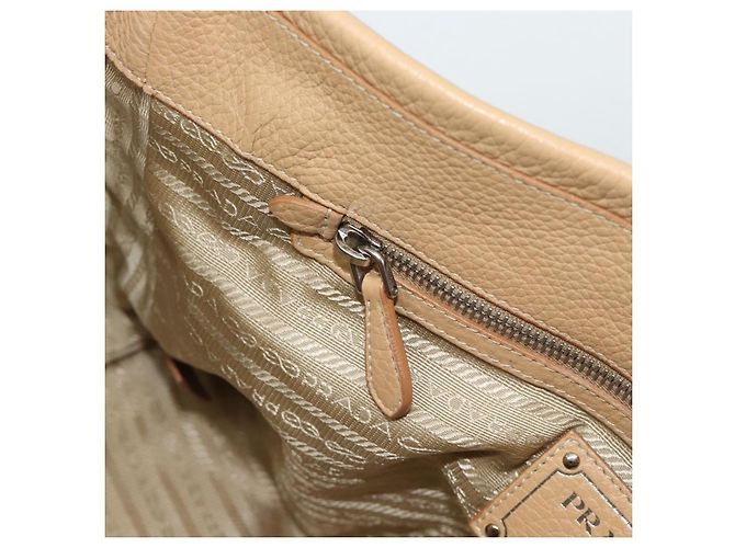 PRADA Hand Bag Vittero Dino Leather 2way Beige Silver - vista 25