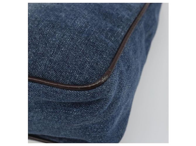 FENDI Shoulder Bag Denim Blue Gold - vista 10