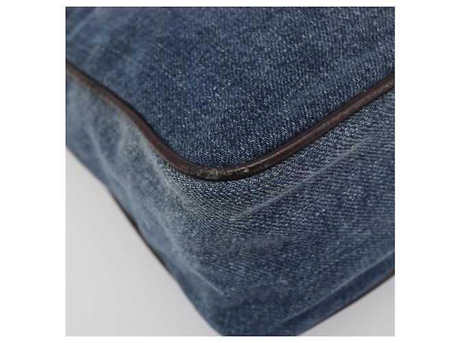 FENDI Shoulder Bag Denim Blue Gold - vista 11