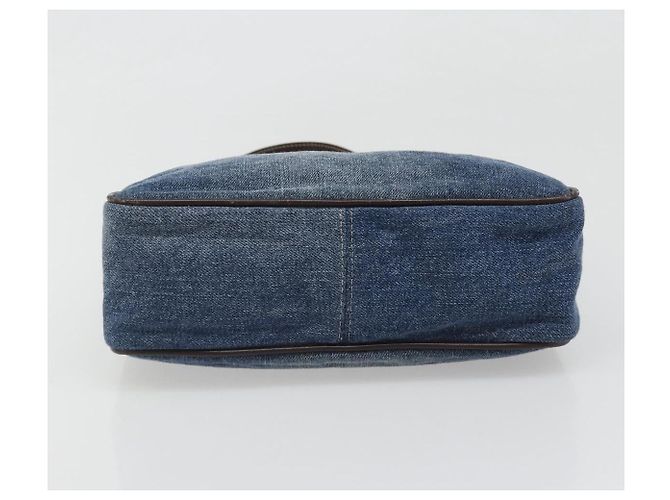 FENDI Shoulder Bag Denim Blue Gold - vista 9