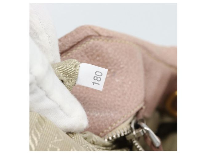 PRADA Hand Bag Vittero Dino Leather Pink Gold Silver - vista 11