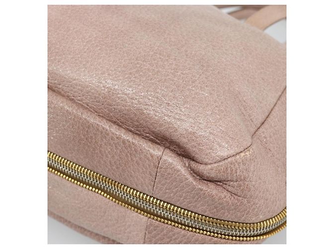 PRADA Hand Bag Vittero Dino Leather Pink Gold Silver - vista 15