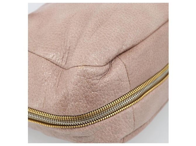 PRADA Hand Bag Vittero Dino Leather Pink Gold Silver - vista 16