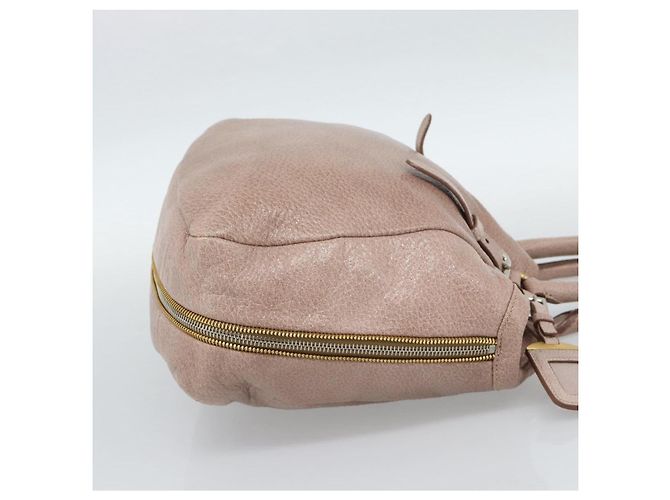 PRADA Hand Bag Vittero Dino Leather Pink Gold Silver - vista 4