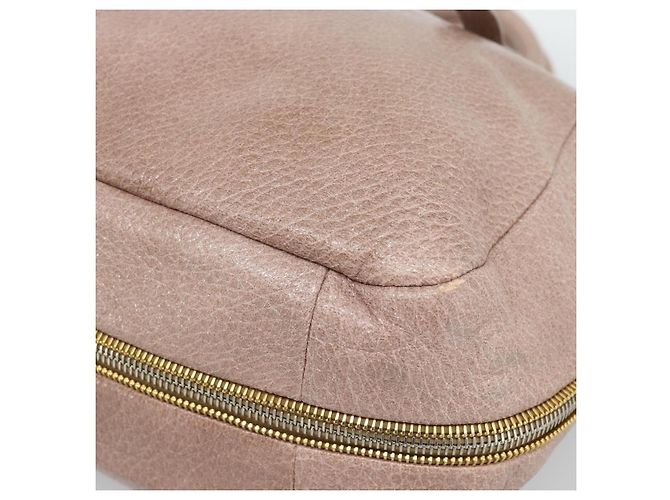 PRADA Hand Bag Vittero Dino Leather Pink Gold Silver - vista 9