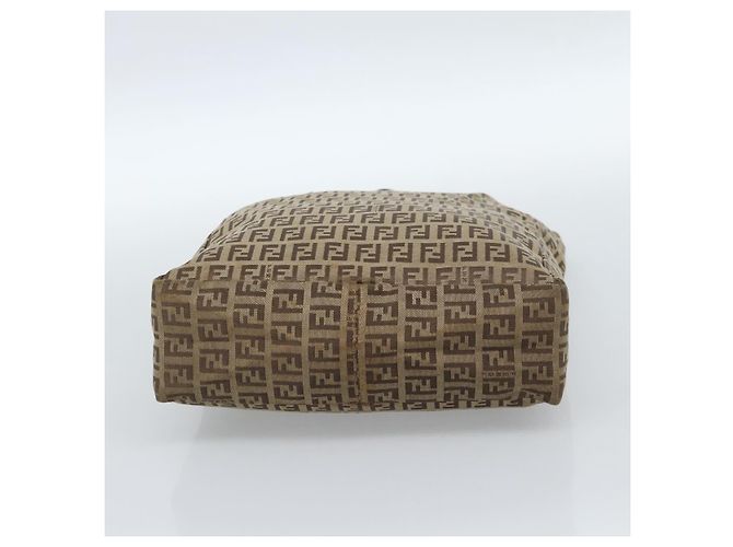 FENDI Zucchino Canvas Hand Bag Beige Silver - vista 10