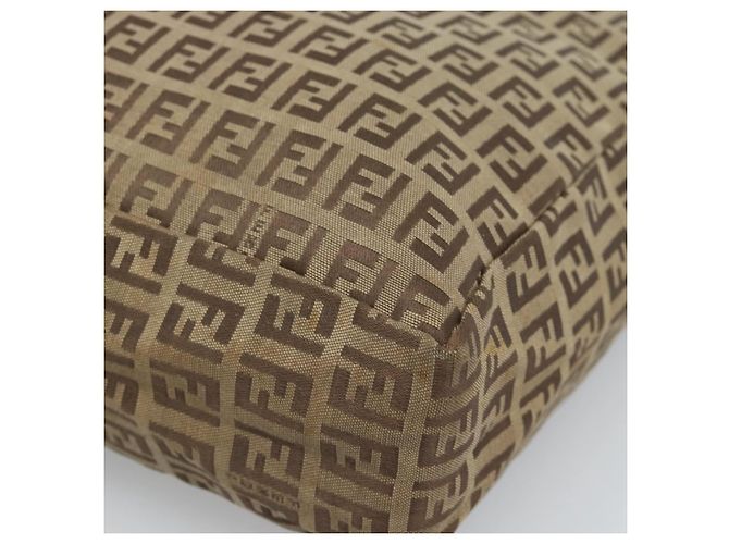 FENDI Zucchino Canvas Hand Bag Beige Silver - vista 11