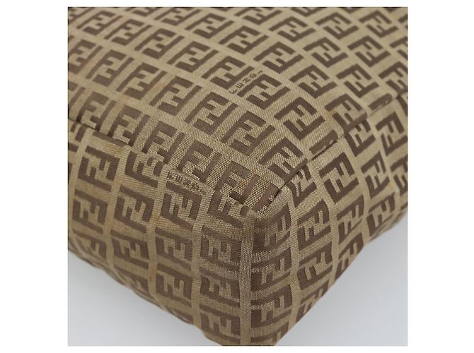 FENDI Zucchino Canvas Hand Bag Beige Silver - vista 13